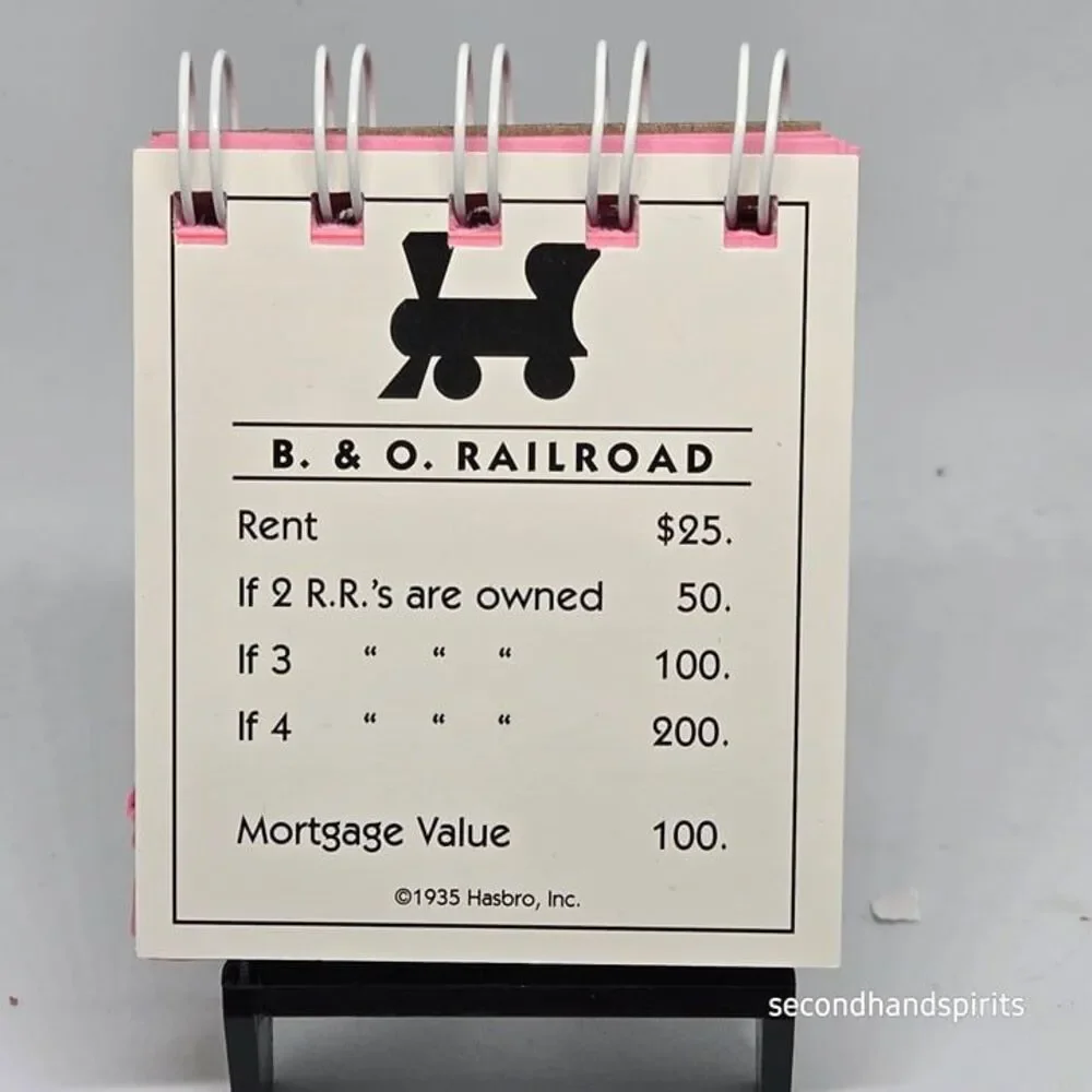 Hand-Assembled Monopoly-Themed Mini Journal - B & O RR